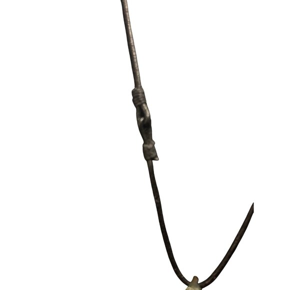 Rare Roger Robert Bronze & Green Patina Woman Spirit Warrior Pendant Necklace - Picture 10 of 16